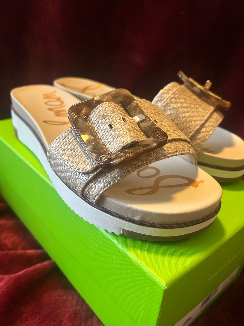 Sam Edelman Ariane Eggshell Woven Slide Sandals 6.5 NWT - Picture 10 of 12